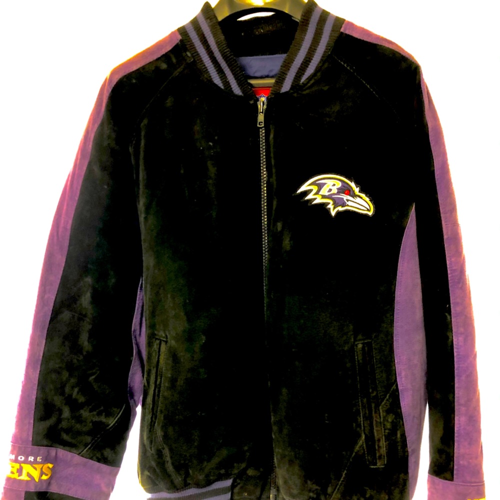 Baltimore Ravens Suede Varsity NFL Jacket, XL